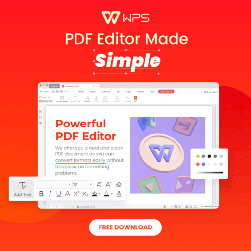 WPS Office is a office suite offering word processing, pdf tools, spreadsheet, and presentation software to create professional documents and editing tools.