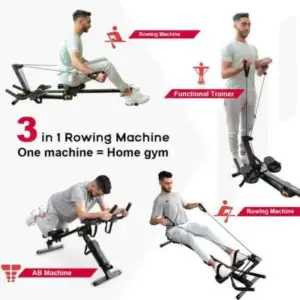 3 in 1 Rowing Machine Black